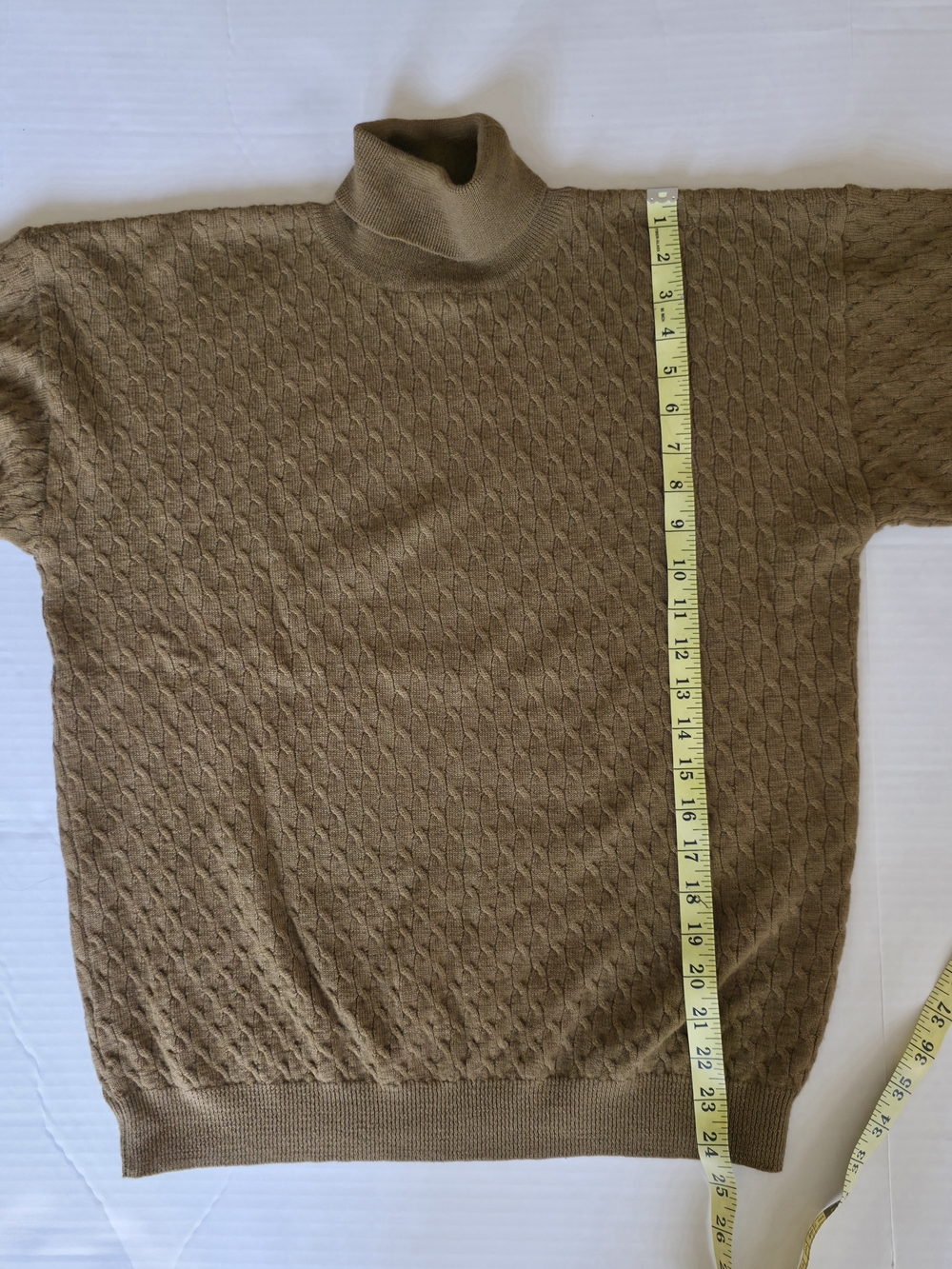 Barry Bricken 100% Merino Brown Turtleneck Men's Sweater Pullover Fall Old Money - Picture 6 of 7
